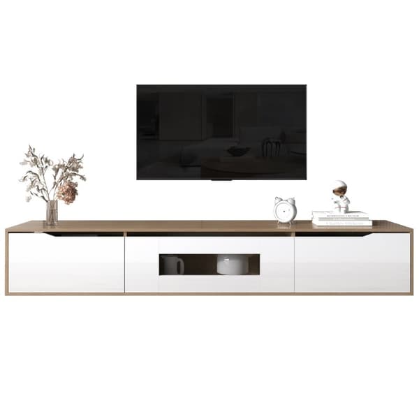 Rootz High Gloss TV -kabinet - Underholdningsstand - Mediekonsol - LED -belysning - 180 cm x 35 cm x 30 cm