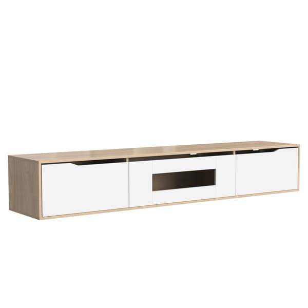 Rootz High Gloss TV -kabinet - Underholdningsstand - Mediekonsol - LED -belysning - 180 cm x 35 cm x 30 cm