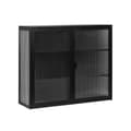 Pikkukuva 2 / 11: Rootz Modern Wall -kaappi - säilytyskaappi - näyttöhylly - tyylikäs karkaistu lasi - 70 cm x 23 cm x 60cm
