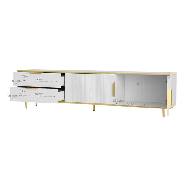 Rootz TV -kaappi - Entertainment Stand - Mediayksikkö - runsaasti tallennustilaa - 175L x 40W x 45H CM