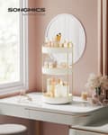 Miniatyrbillede 2 af 6: Make-up Organizer, SONGMICS, 23x23x46 cm, Skyhvid.