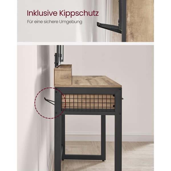 Forfængelighedsbord, VASAGLE RVT004B01, 90x40 cm, Eg Sort
