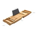 Miniatyrbillede 4 af 6: Badekarshylde, SONGMICS, 75-109x4.5x23 cm, Naturfarvet