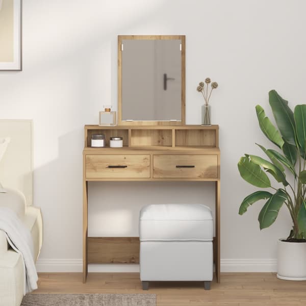 Sminkbord med lådor artisan ek 79x41x140 cm
