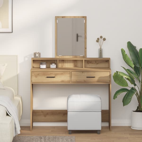 Sminkbord med lådor artisan ek 100x41x140 cm
