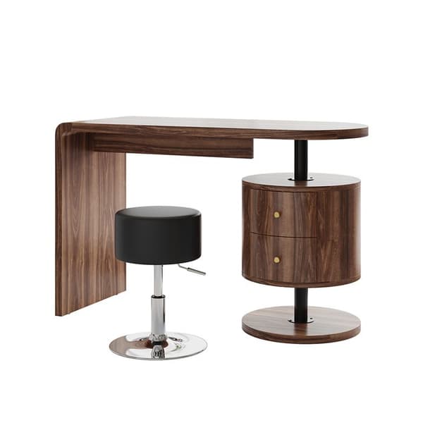 Coiffeuse Lara, 120 cm med pall, Rustik ek, Vicco
