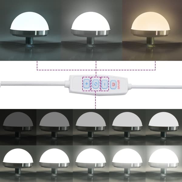 Dressing table med LED-belysning Rökt ek 78.5x41x135 cm