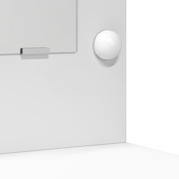 2-delat Sminkbord Set med LED Vitt Konstruerat Trä