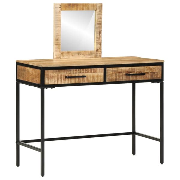 Sminkbord 100x40x75/120 cm Solid Wood Rough Mango