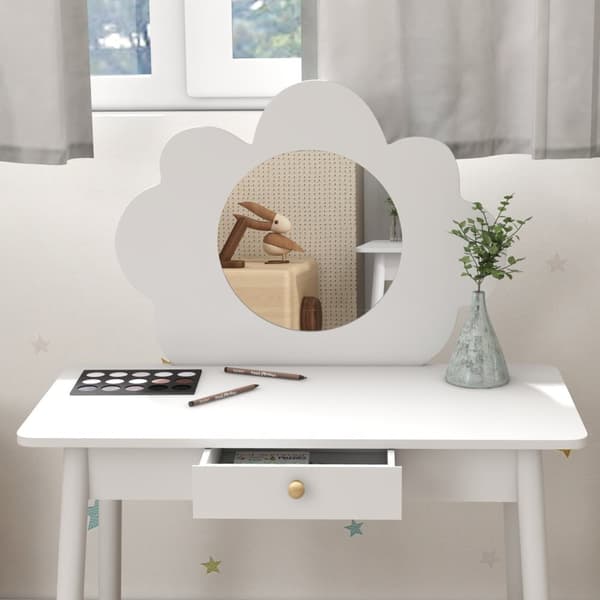 Rootz barns toalettbordsset - barn fåfänga - småbarnsmakeupstation - fantasifull lek - 70x34x95cm