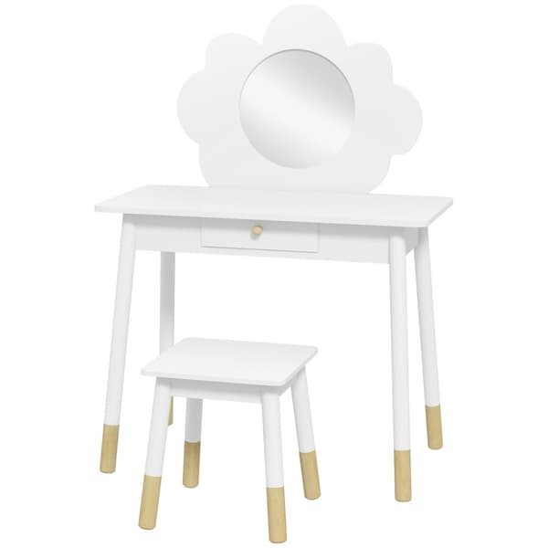 Rootz barns toalettbordsset - barn fåfänga - småbarnsmakeupstation - fantasifull lek - 70x34x95cm