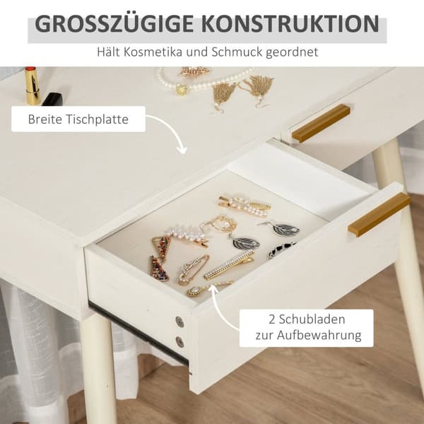 Rootz toalettbord Modern Vanity - Makeup Table - Cosmetics Table - Dålig spånskiva - 80 x 40 x 123 cm
