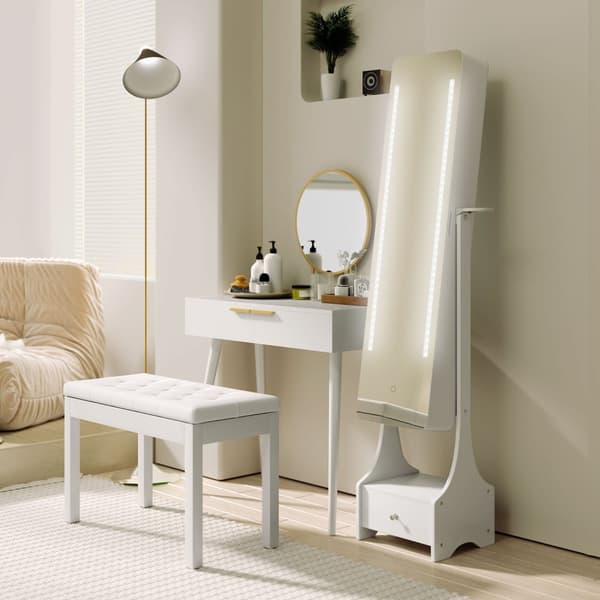 Rootz toalettbord Modern Vanity - Makeup Table - Cosmetics Table - Dålig spånskiva - 80 x 40 x 123 cm