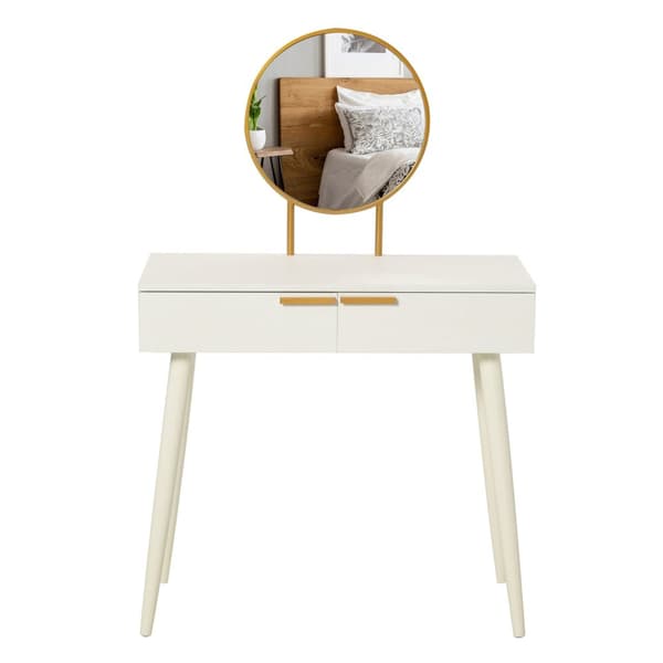 Rootz toalettbord Modern Vanity - Makeup Table - Cosmetics Table - Dålig spånskiva - 80 x 40 x 123 cm