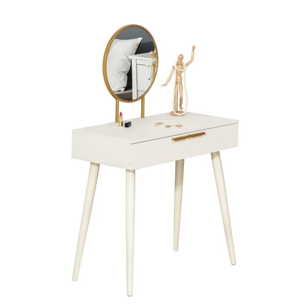 Rootz toalettbord Modern Vanity - Makeup Table - Cosmetics Table - Dålig spånskiva - 80 x 40 x 123 cm