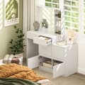 Miniatyrbild 2 av 9: Sminkbord, 71.3x38.5x122.5 cm, Vit