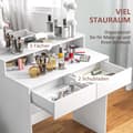 Miniatyrbild 5 av 9: Sminkbord, 80x40x135 cm, Vit