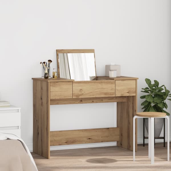 Sminkbord med Spegel Artisan Ek 100x45x76 cm