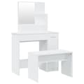 Miniatyrbild 2 av 2: Sminkbord set vit 86,5x35x136 cm