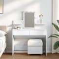 Miniatyrbild 1 av 2: Sminkbord med LED vit 100x40x130 cm