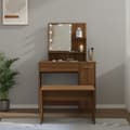 Miniatyrbild 1 av 2: Sminkbord LED brun ek konstruerat trä