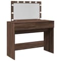Miniatyrbild 2 av 2: Sminkbord med LED brun ek 100x40x120 cm