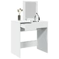 Miniatyrbild 1 av 2: Sminkbord med spegel vit 73x46,5x120 cm