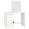 Miniatyrbild 2 av 2: Sminkbord Vit 95x50x134 cm massiv furu