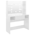 Miniatyrbild 2 av 2: Sminkbord med LED-belysning 100x40x135 cm MDF vit