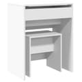 Miniatyrbild 2 av 2: Sminkbord med pall vit 60x40x113,5 cm
