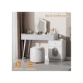 Miniatyrbild 5 av 6: Coiffeuse med LED-spegel och belysning - Mått: L100/H75/W40 cm (utan pall)