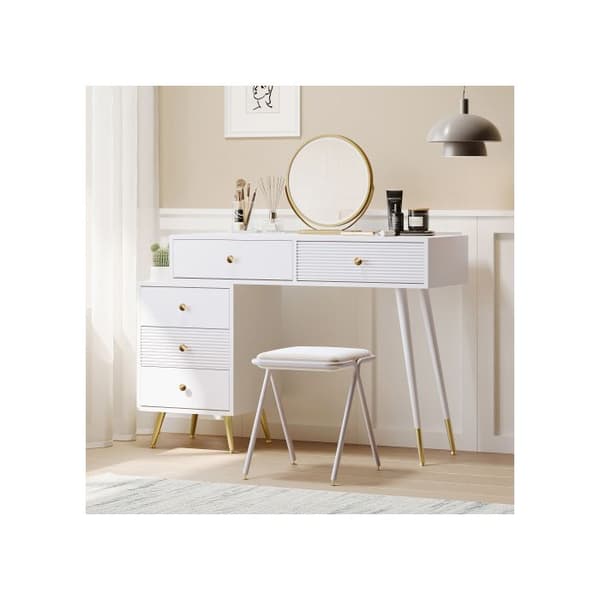 Frisör, set med LED-belysning och spegel Mått: L100/H78/T40 cm (pall ingår inte)