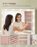 Miniatyrbillede 4 af 7: Rootz Dressing Table - Vanity Table - Makeup -bord - LED -belysning - Hvid - 40 x 125 x 140 cm