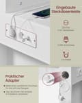 Miniatyrbillede 6 af 7: Rootz Dressing Table - Vanity Table - Makeup -bord - LED -belysning - Hvid - 40 x 125 x 140 cm