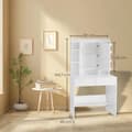 Miniatyrbild 3 av 6: Rootz toalettbord med LED -belysning - Vanity Table - Makeup Desk - Justerbara färger och ljusstyrka - 40 x 90 x 144,7 cm