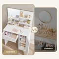 Miniatyrbillede 6 af 6: Rootz Dressing Table Set - Vanity Table - Beauty Desk - Ample Storage - 80 cm x 40 cm x 132 cm
