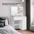 Miniatyrbillede 2 af 6: Rootz Dressing Table Set - Vanity Table - Beauty Desk - Ample Storage - 80 cm x 40 cm x 132 cm