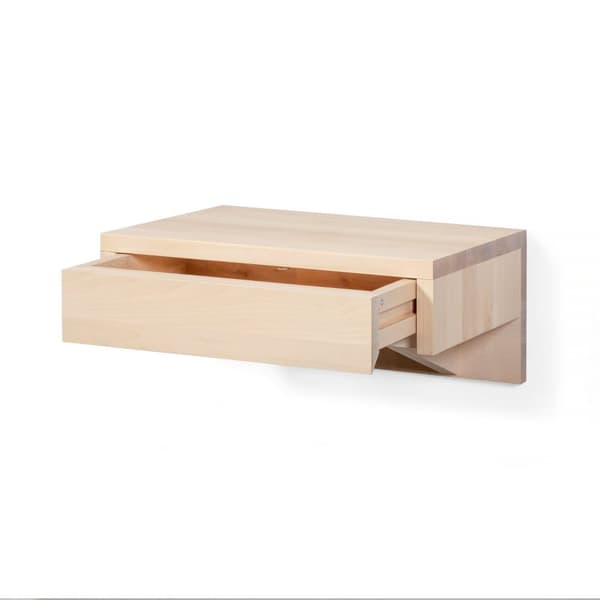 Væghængt natbord BO, hvid bog