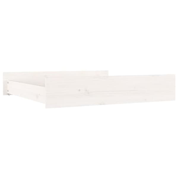 vidaXL Sengeskuffer 2 stk hvit heltre furu