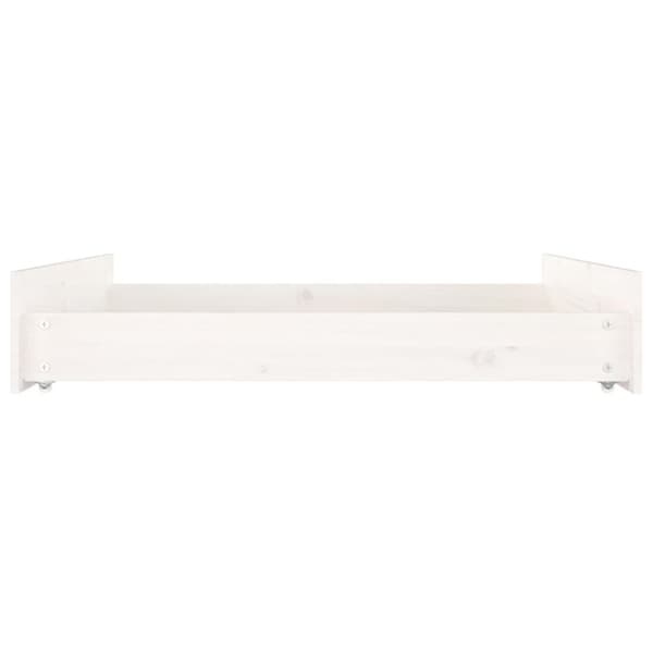 vidaXL Sengeskuffer 2 stk hvit heltre furu