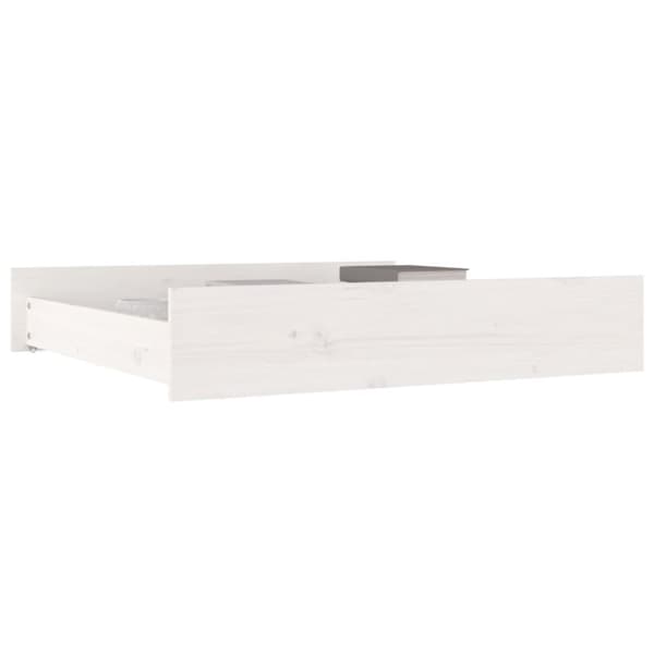 vidaXL Sengeskuffer 2 stk hvit heltre furu