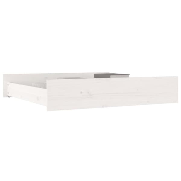 vidaXL Sengeskuffer 2 stk hvit heltre furu