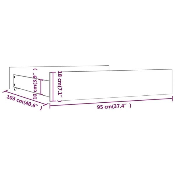 vidaXL Sengeskuffer 2 stk heltre furu