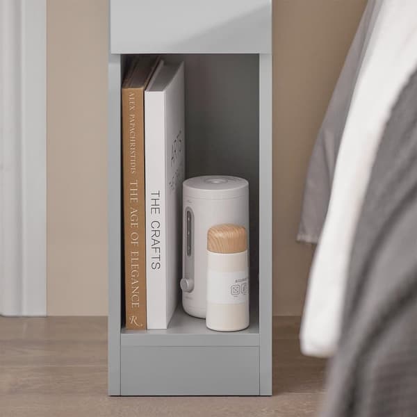 SoBuy Moderne sidebord med opbevaring, grå FBT111-HG