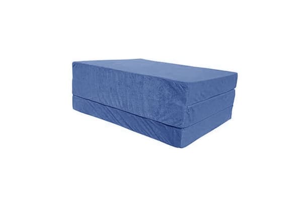 Overnattingsmadras Navy Blue - foldbar madras - 195x80x15 cm - campingmadras