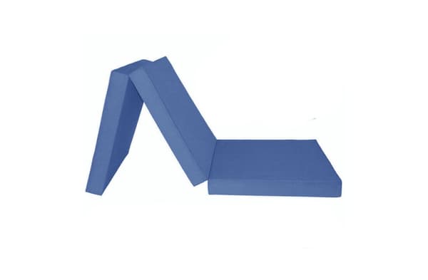 Overnattingsmadras Navy Blue - foldbar madras - 195x80x15 cm - campingmadras
