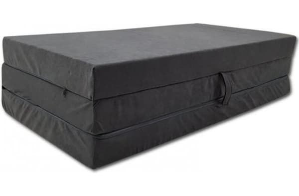 Gästsängsmadrass grå - hopfällbar madrass - 200x80x10 cm - campingmadrass