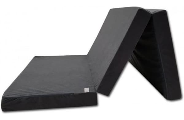 Gästsängsmadrass grå - hopfällbar madrass - 200x80x10 cm - campingmadrass