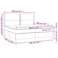 Miniatyrbillede 6 af 6: kontinentalseng med madras 200x200 cm kunstlæder hvid