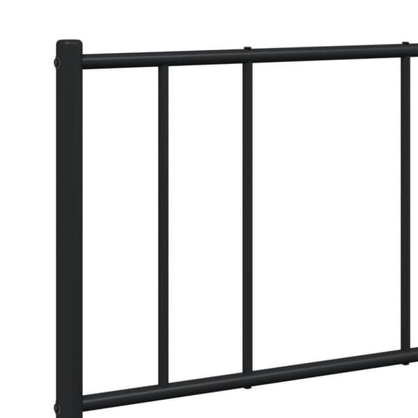 sengeramme med sengegavl og fodgærde 120x200 cm metal sort